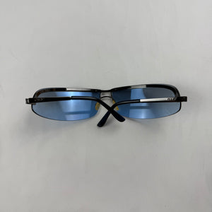 2000s blue shield sunglasses