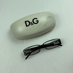 Black rhinestones logo 2000s office siren glasses (with prescription)