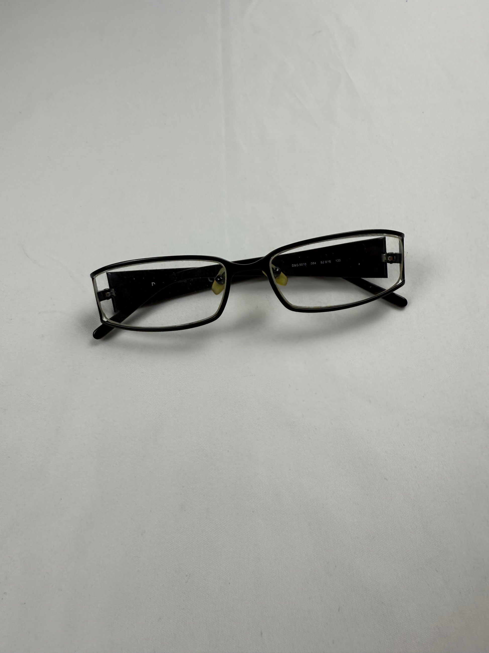 Black rhinestones logo 2000s office siren glasses (with prescription)