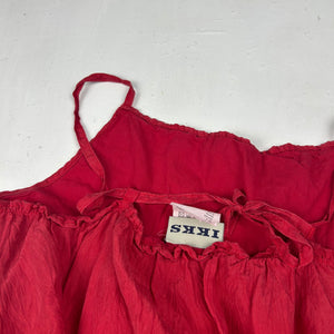 Red 100% real silk mini dress (XS)