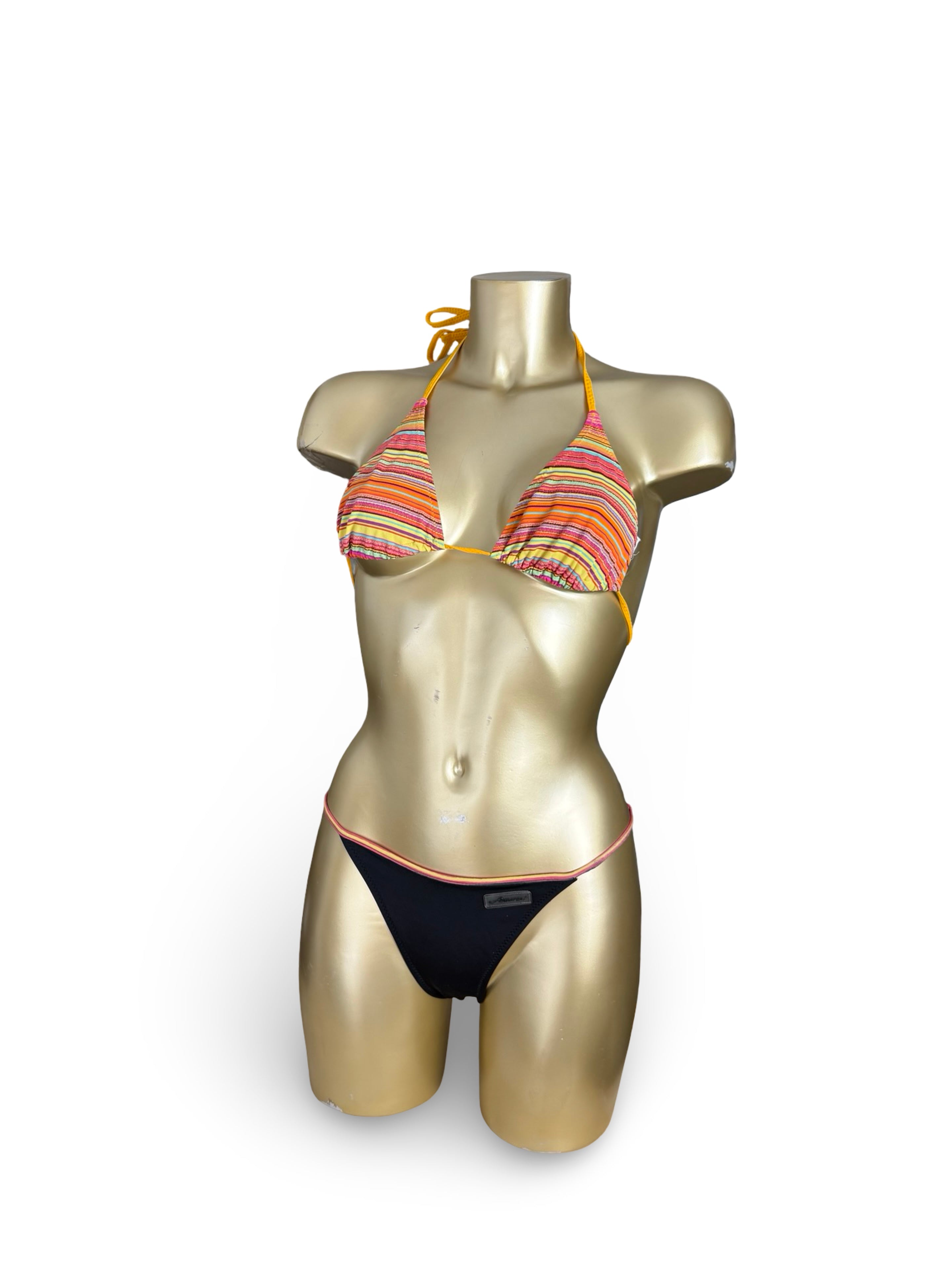 Multicolor striped bikini set (S)