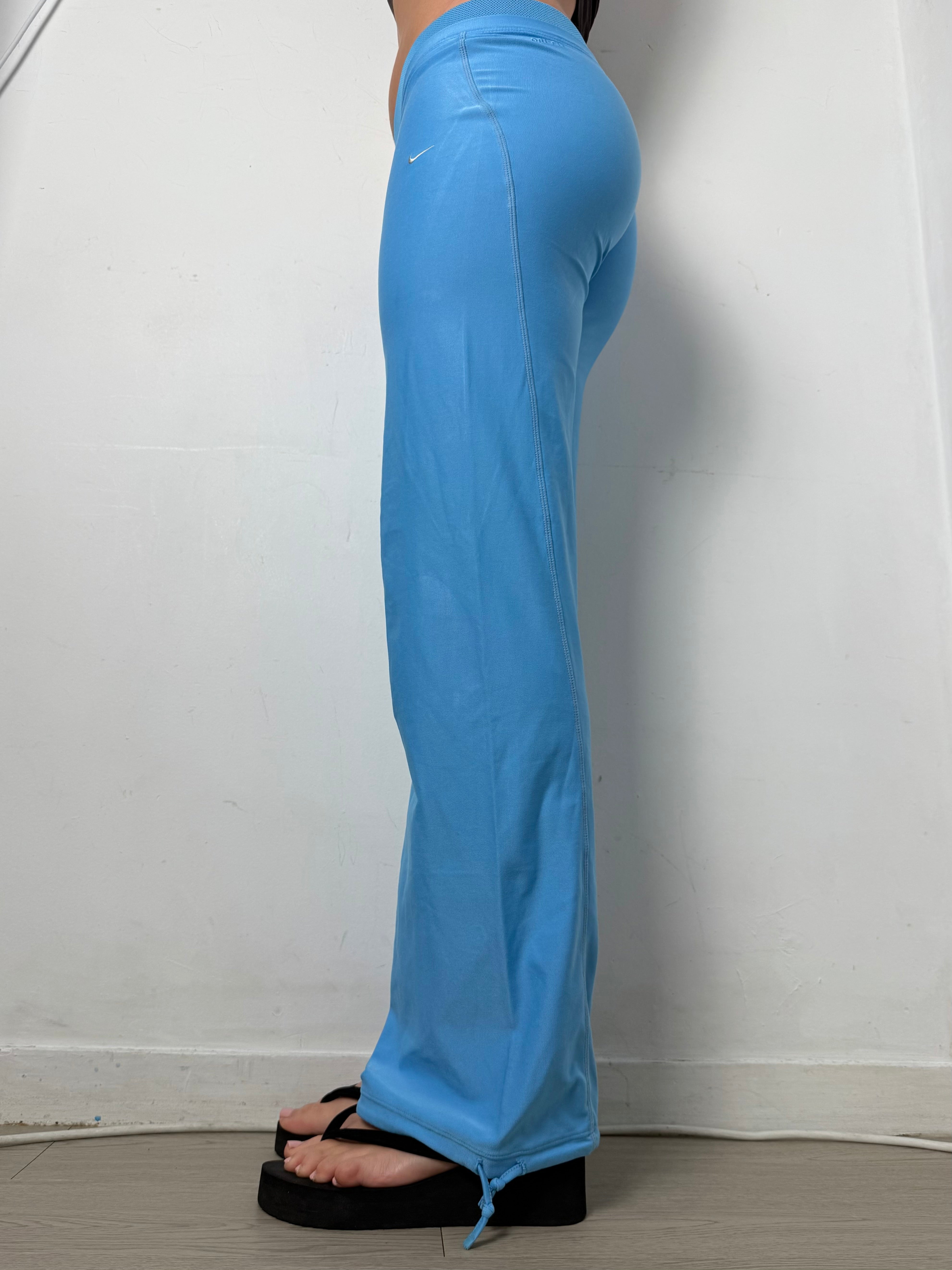 Pantalon droit taille basse en jean noir (XS)