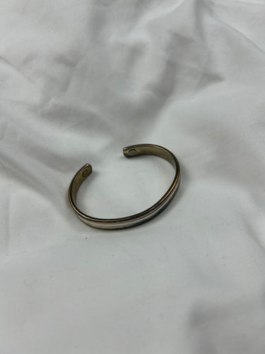 Silver inox bangle bracelet