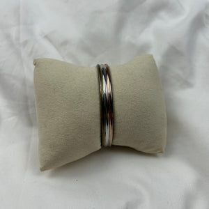 Silver inox bangle bracelet