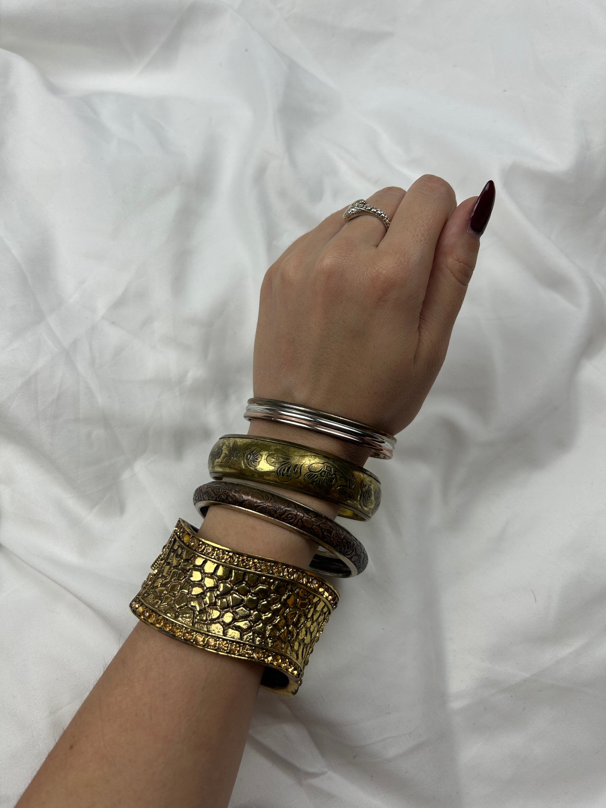 Gold inox bangle bracelet