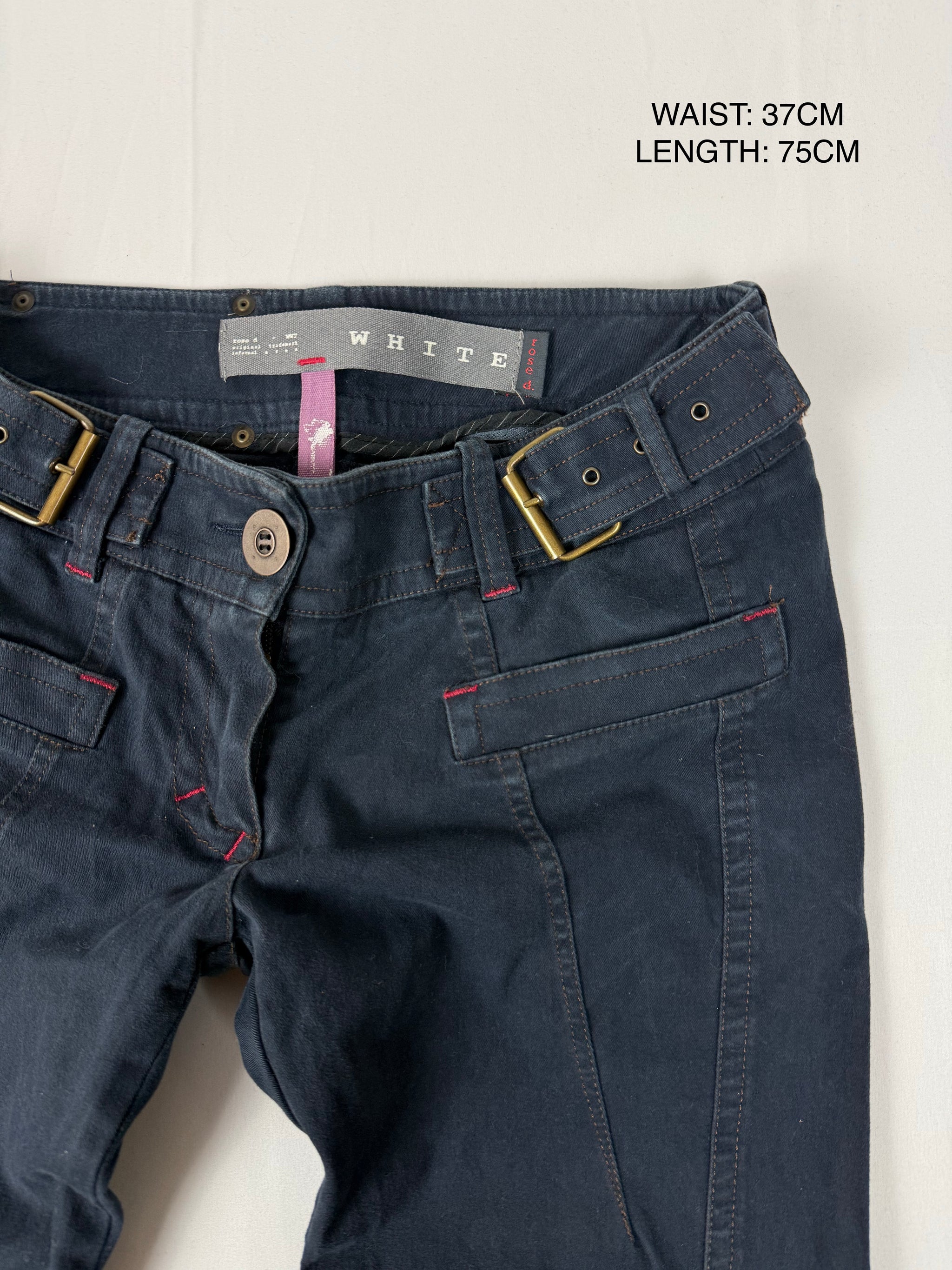 Navy denim low rise capri pants (XS/S)