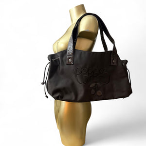 Brown logo uni shoulder bag (45x21 cm)