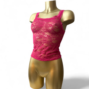 Pink mesh cami top (S)