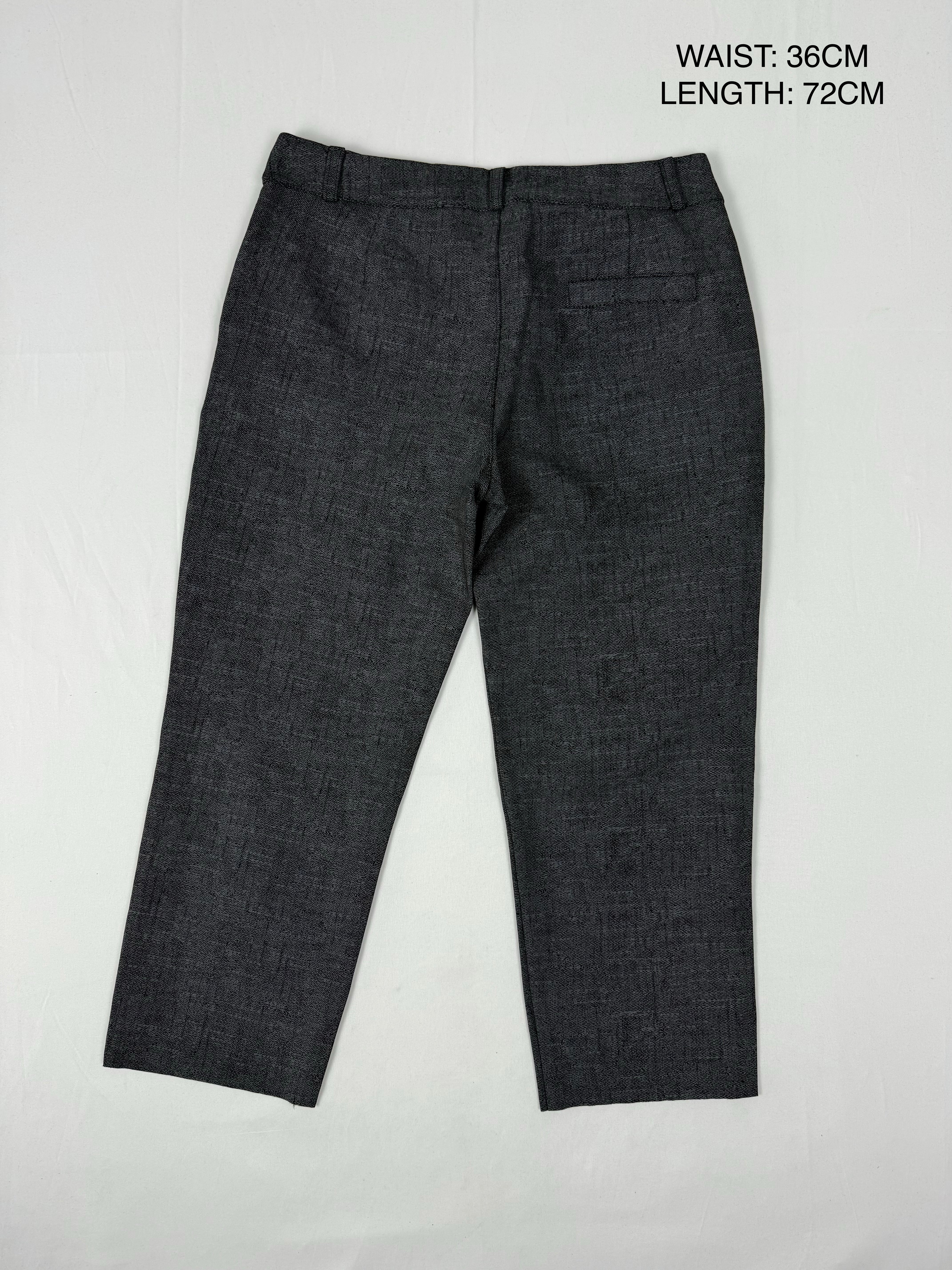 Grey low waist office capri pants (M)