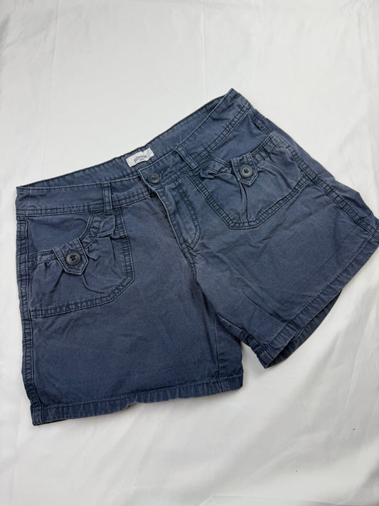 Navy 100% cotton low rise cargo short (XS)