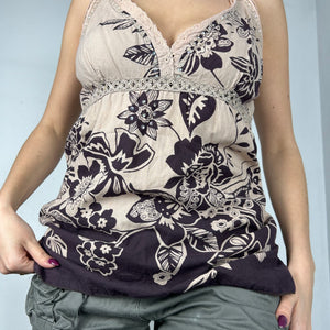 Beige 100% cotton cami top (S/M)