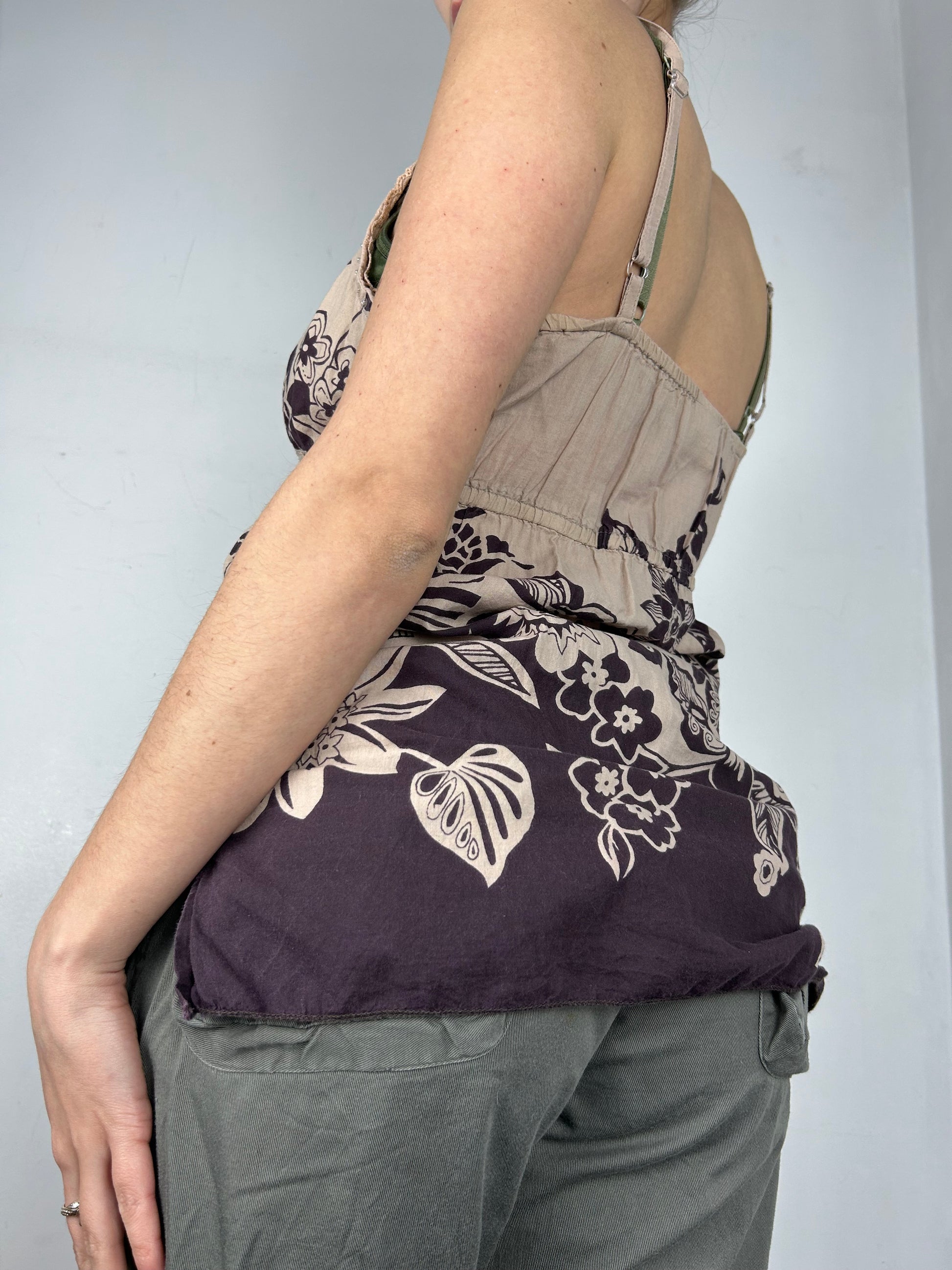 Beige 100% cotton cami top (S/M)
