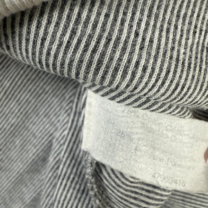 Grey striped cotton mini dress (XXL)