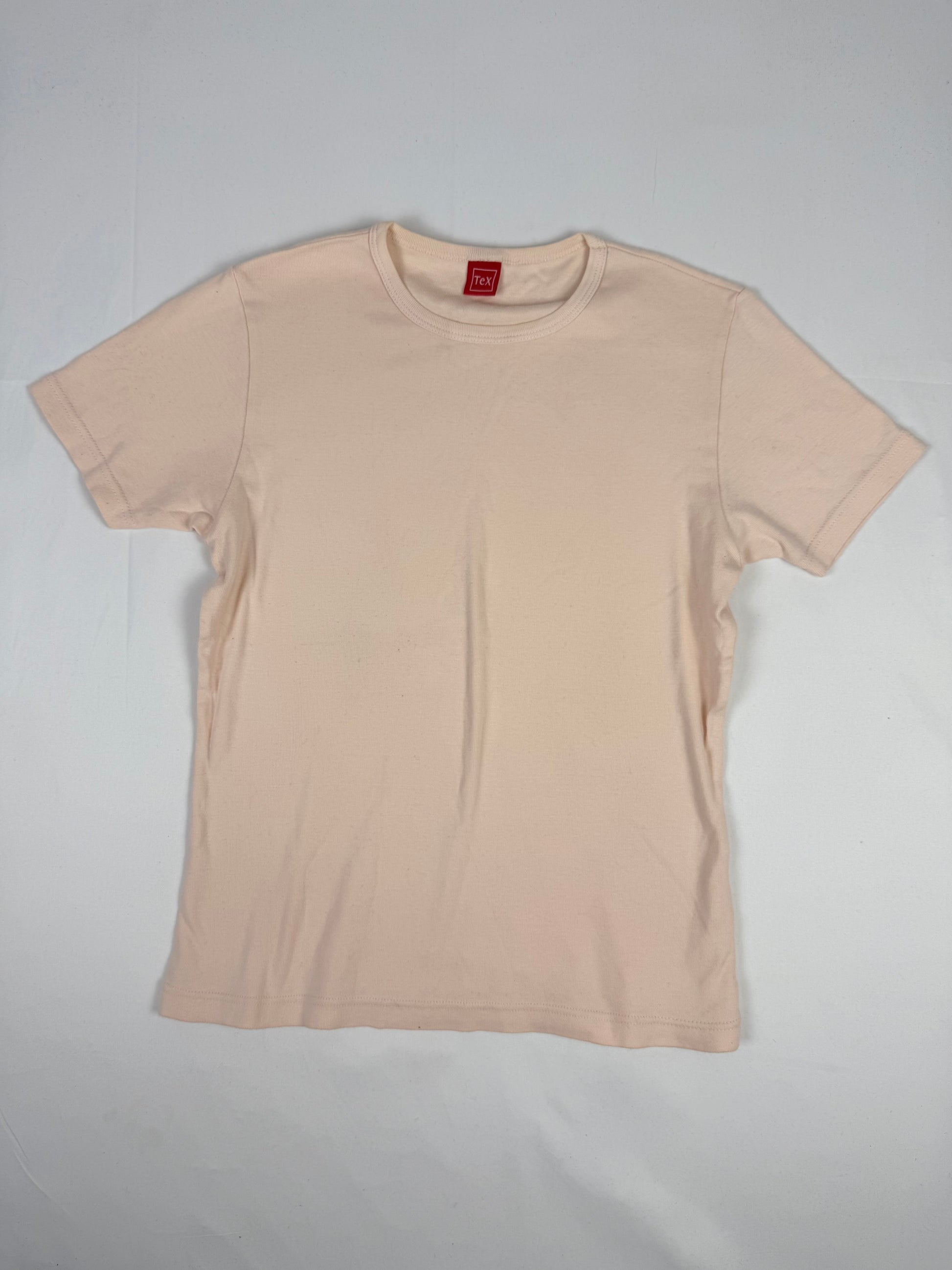 Pink peach 100% cotton tight fit tee (M/L)