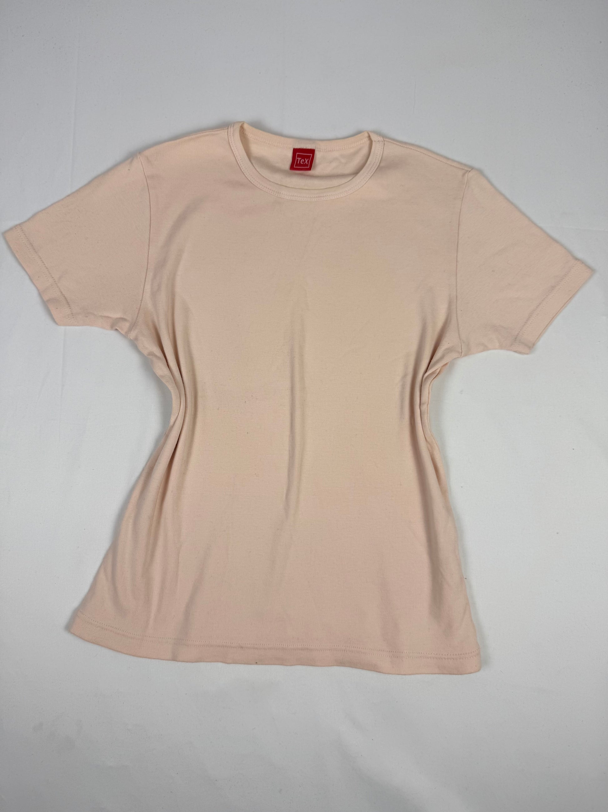Pink peach 100% cotton tight fit tee (M/L)