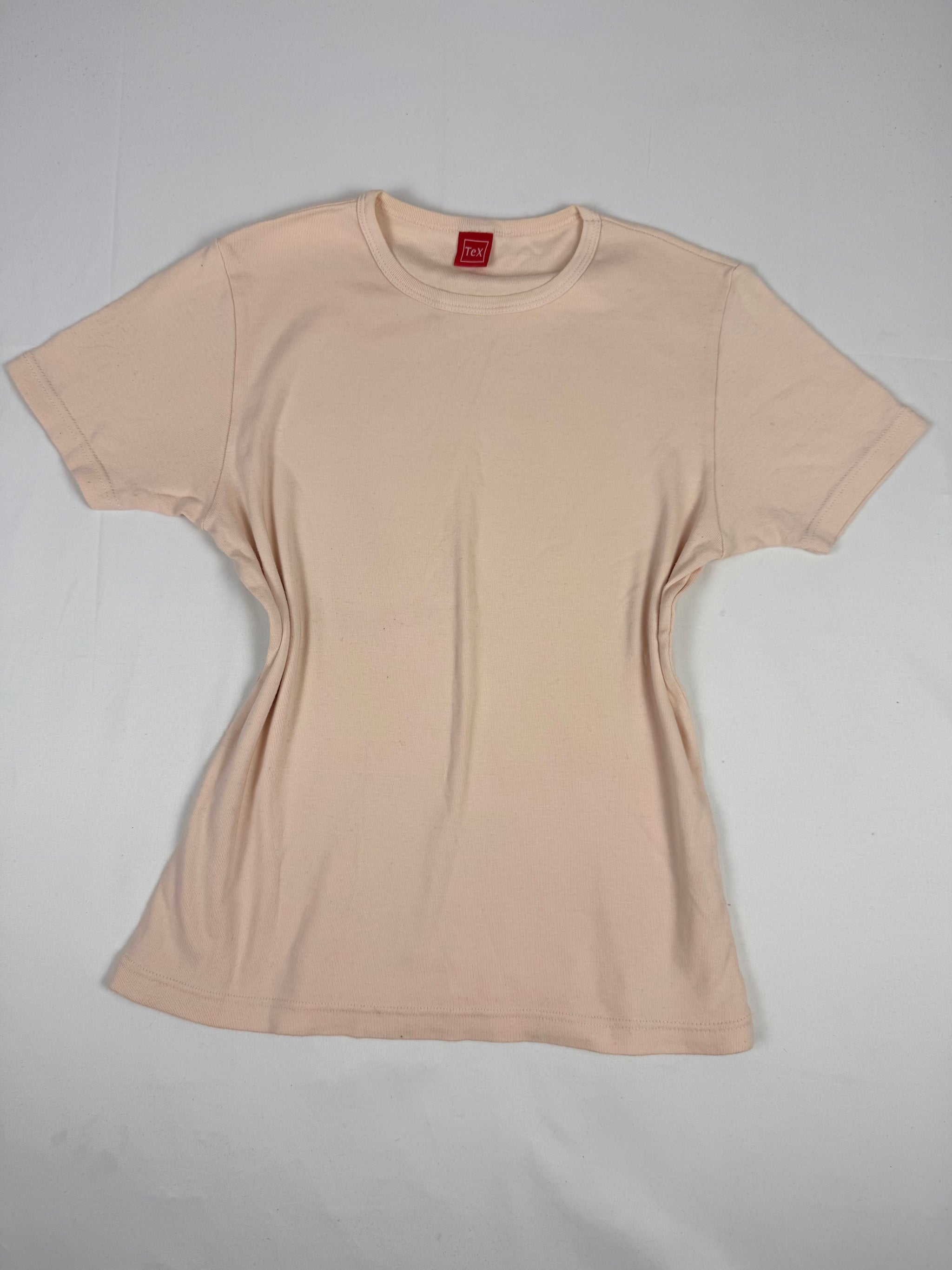 Pink peach 100% cotton tight fit tee (M/L)