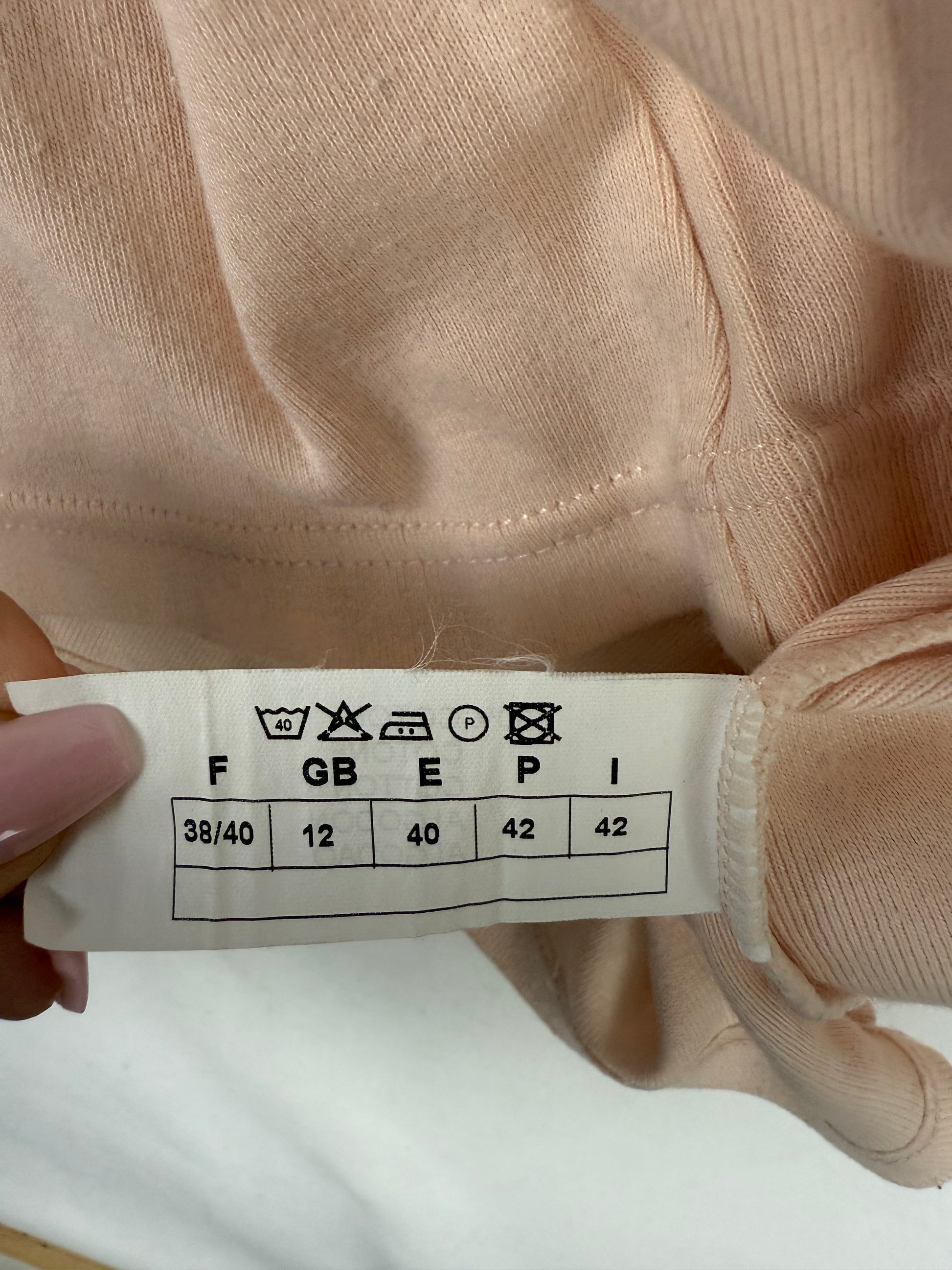 Pink peach 100% cotton tight fit tee (M/L)