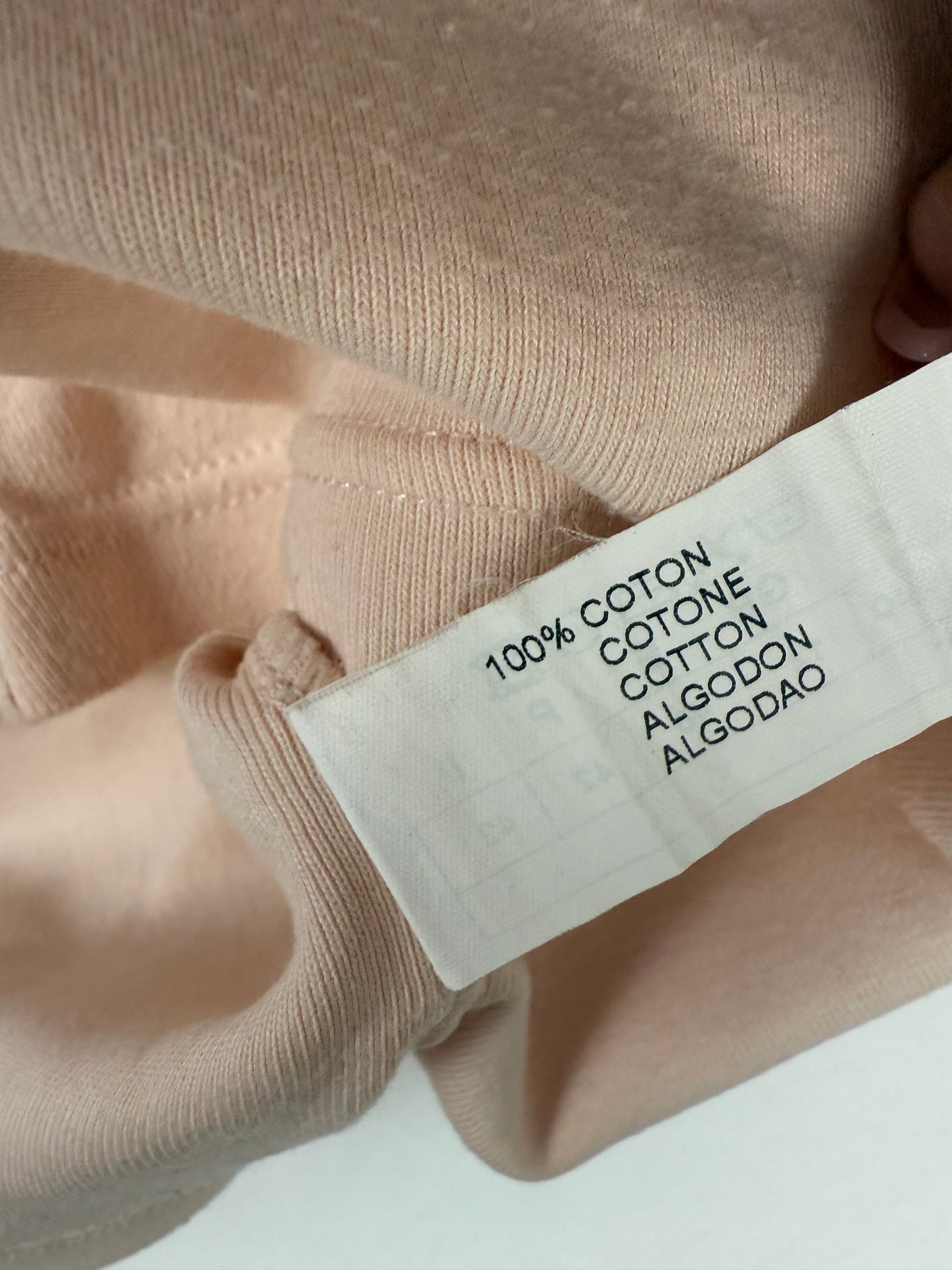 Pink peach 100% cotton tight fit tee (M/L)