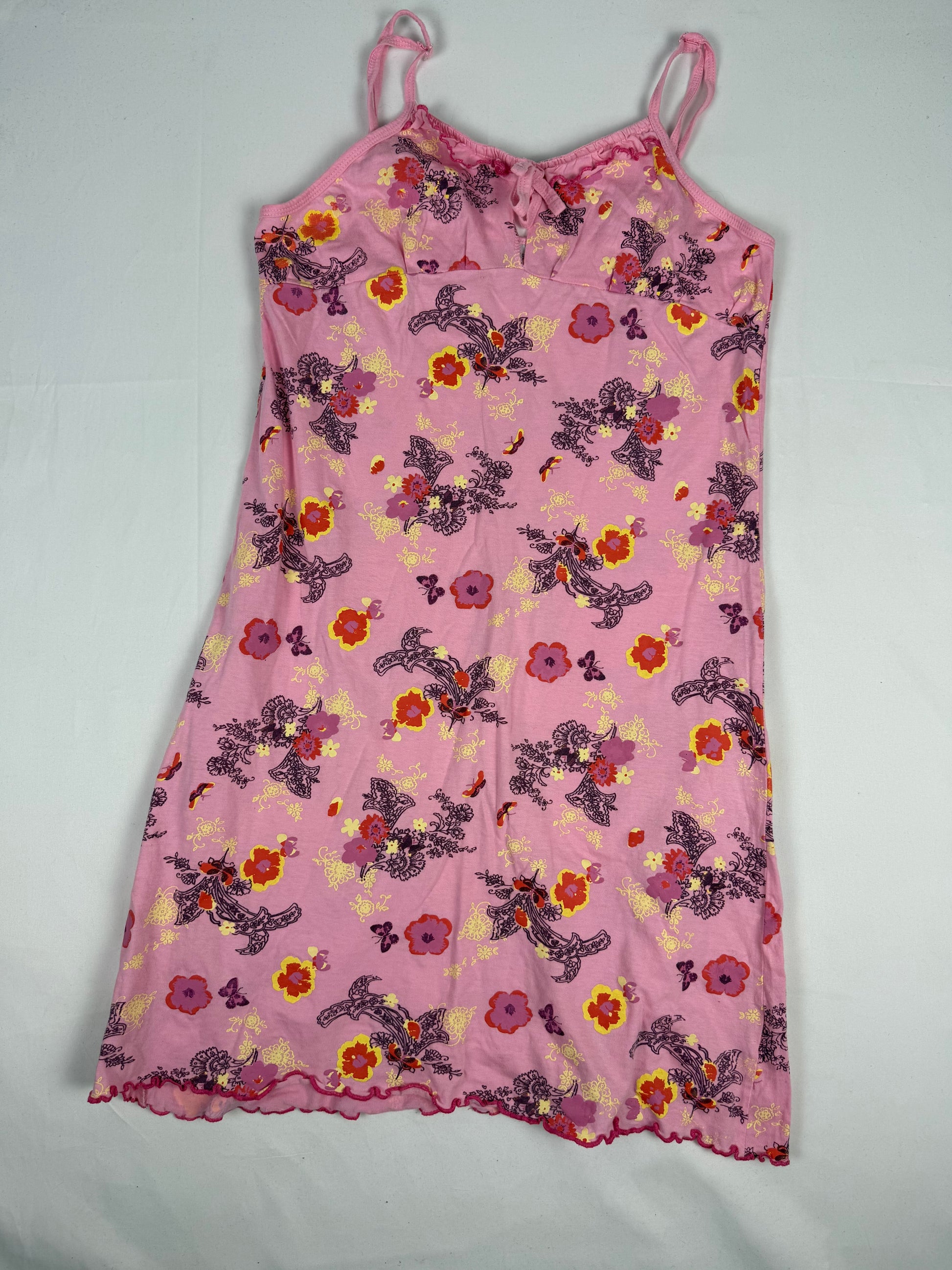 Baby pink graphic cotton dress (L)