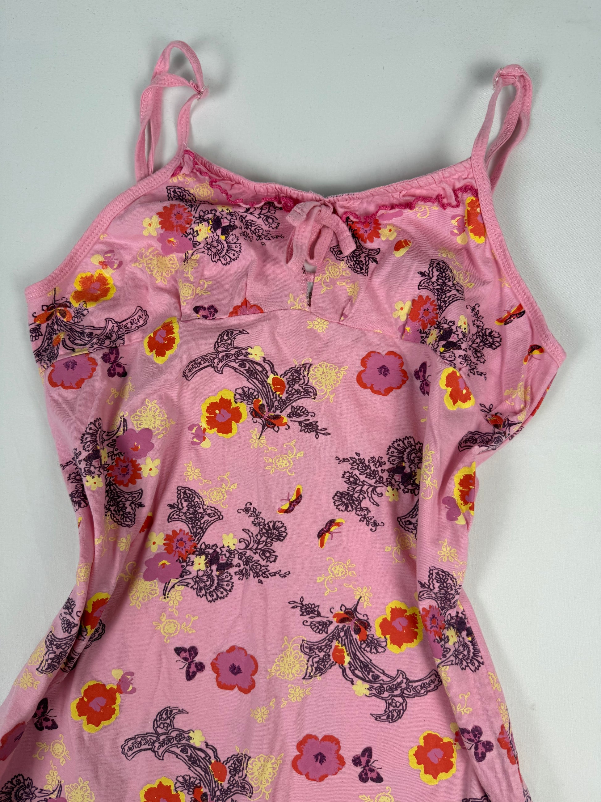 Baby pink graphic cotton dress (L)