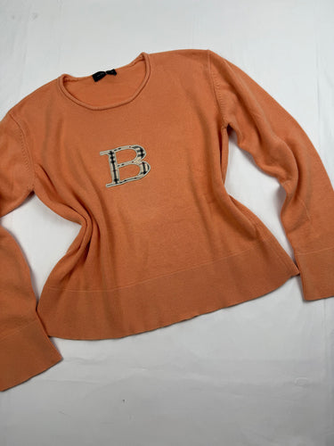 Orange B logo cotton jumper (S/M)
