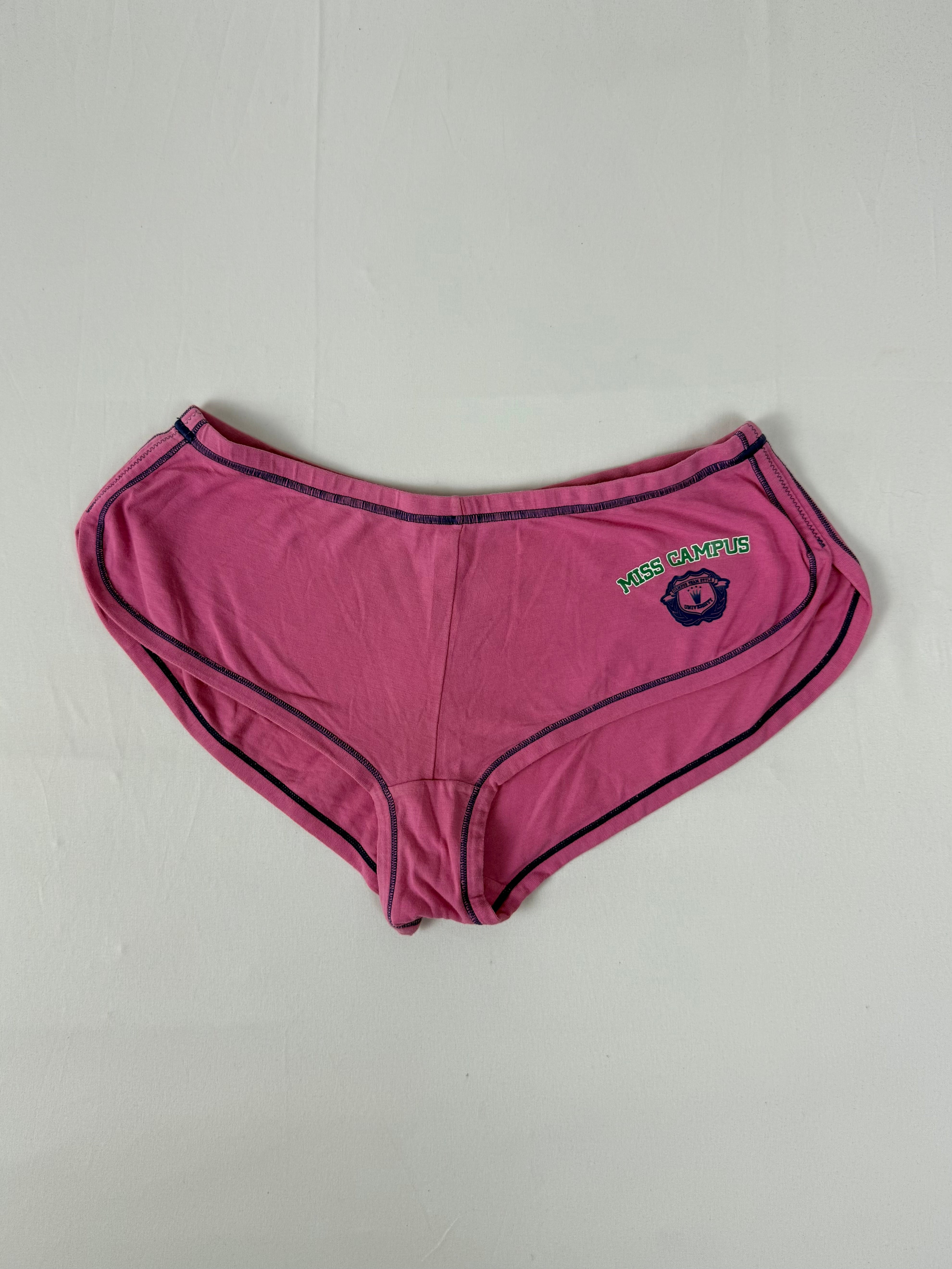 Pink stretchy low rise mini short (S)