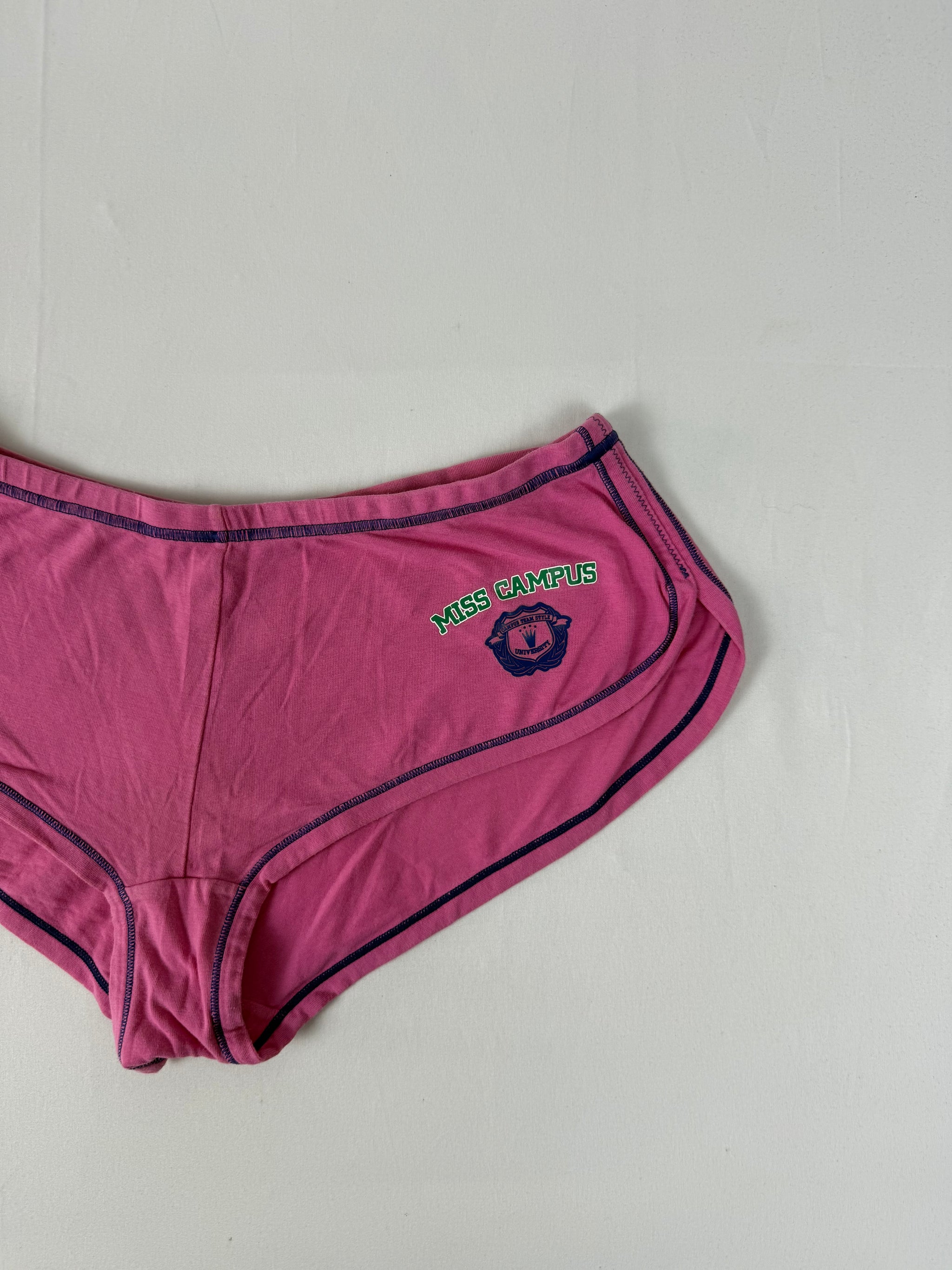 Pink stretchy low rise mini short (S)
