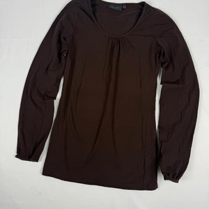 Brown cotton long sleeves top (S/M)