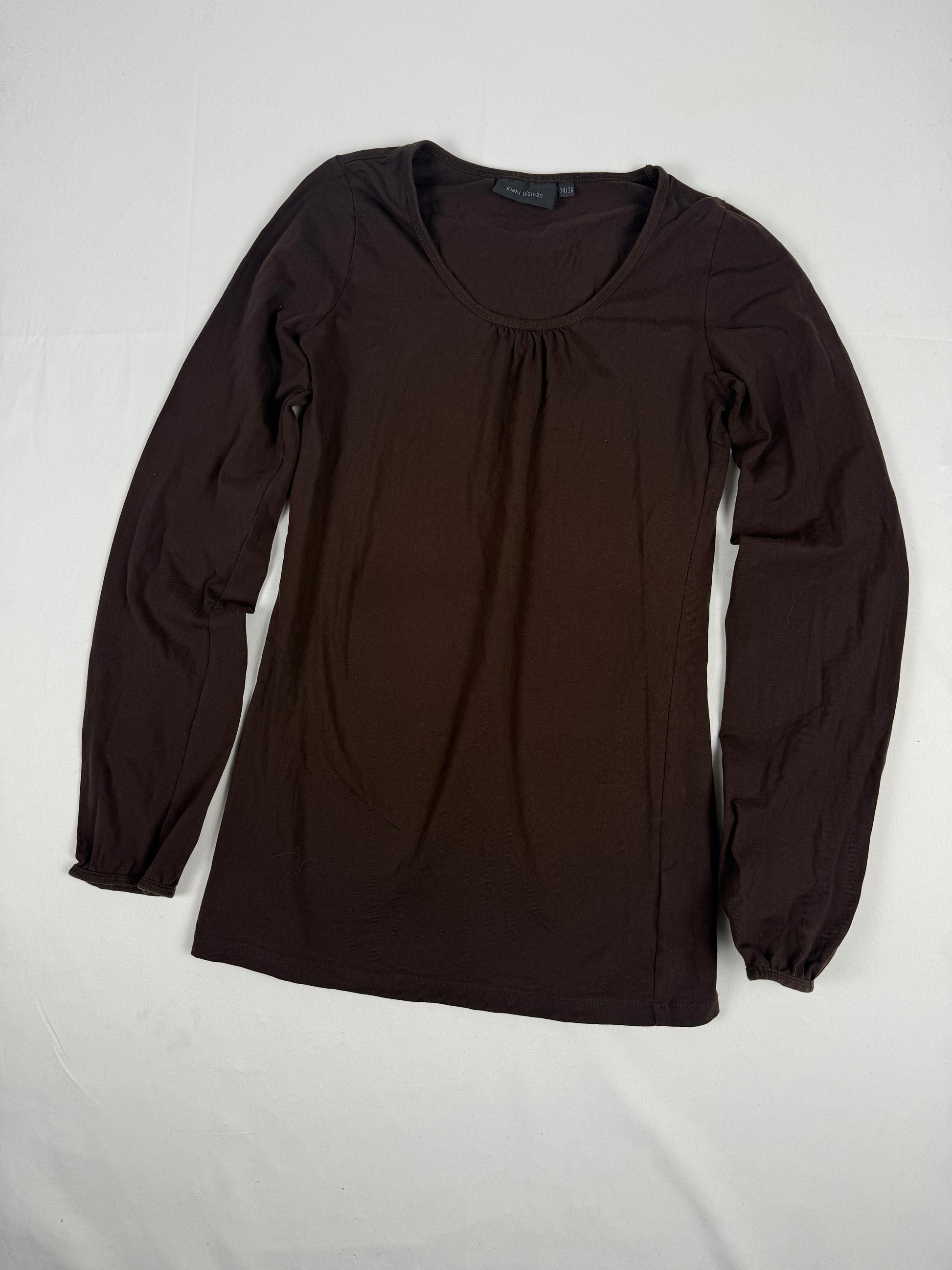 Brown cotton long sleeves top (S/M)