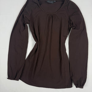 Brown cotton long sleeves top (S/M)