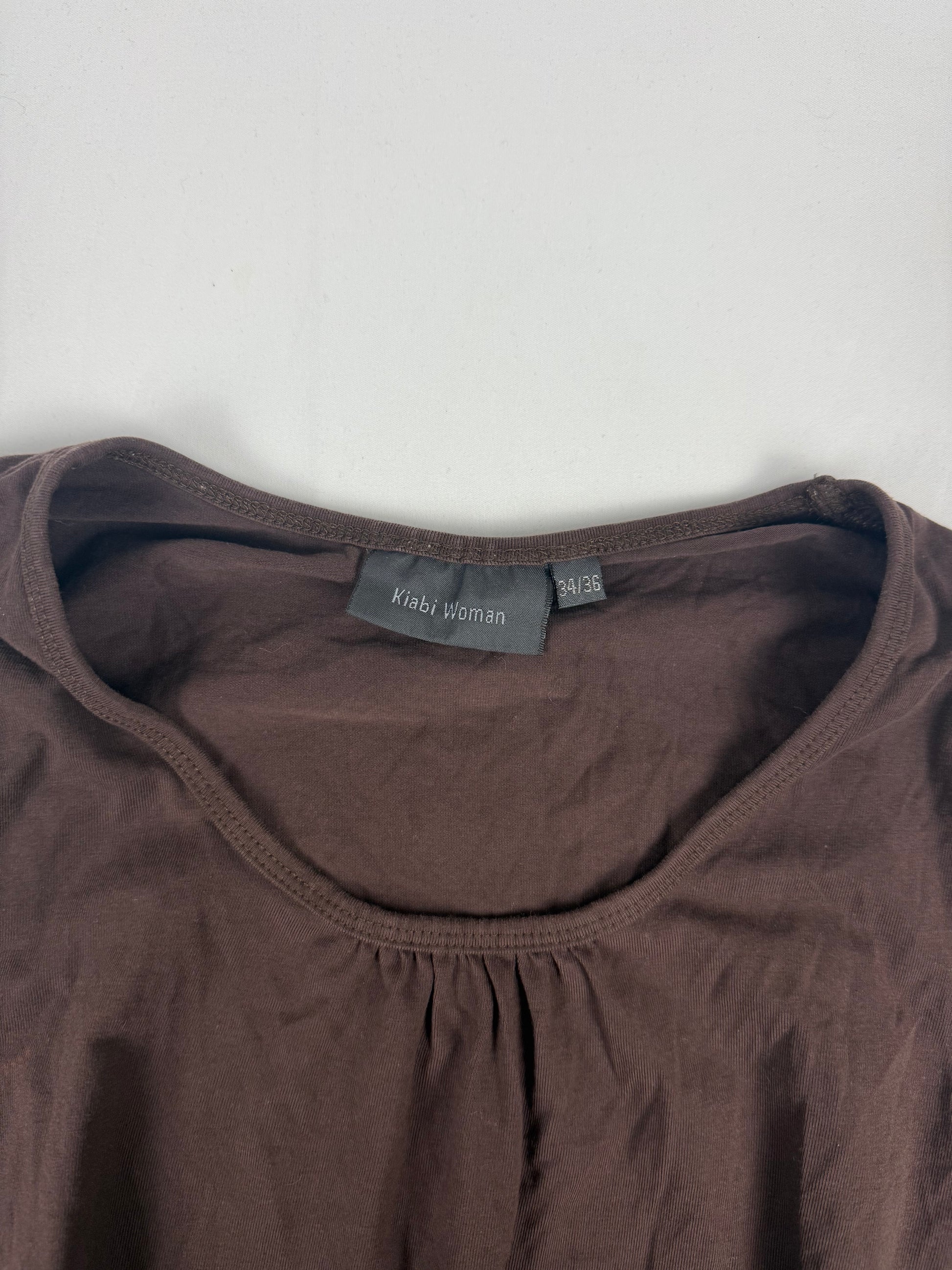Brown cotton long sleeves top (S/M)