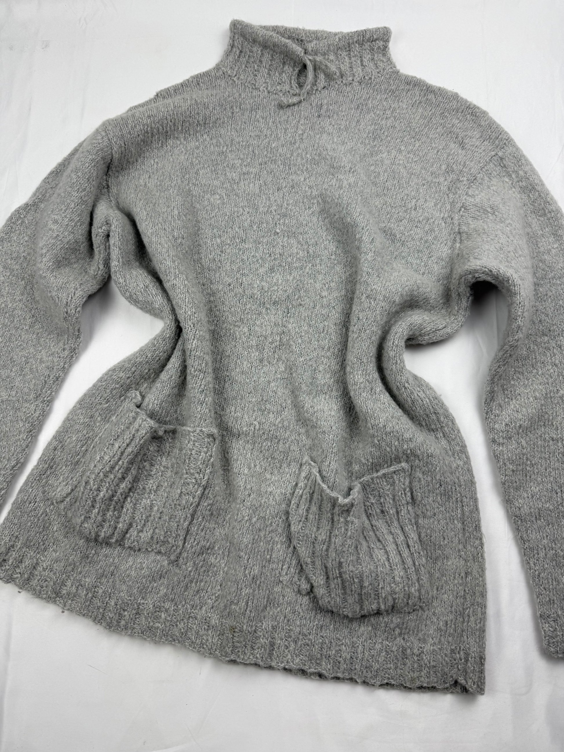 Grey super soft high neck jumper (XL)