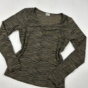 Khaki tiger print jumper (S/M)