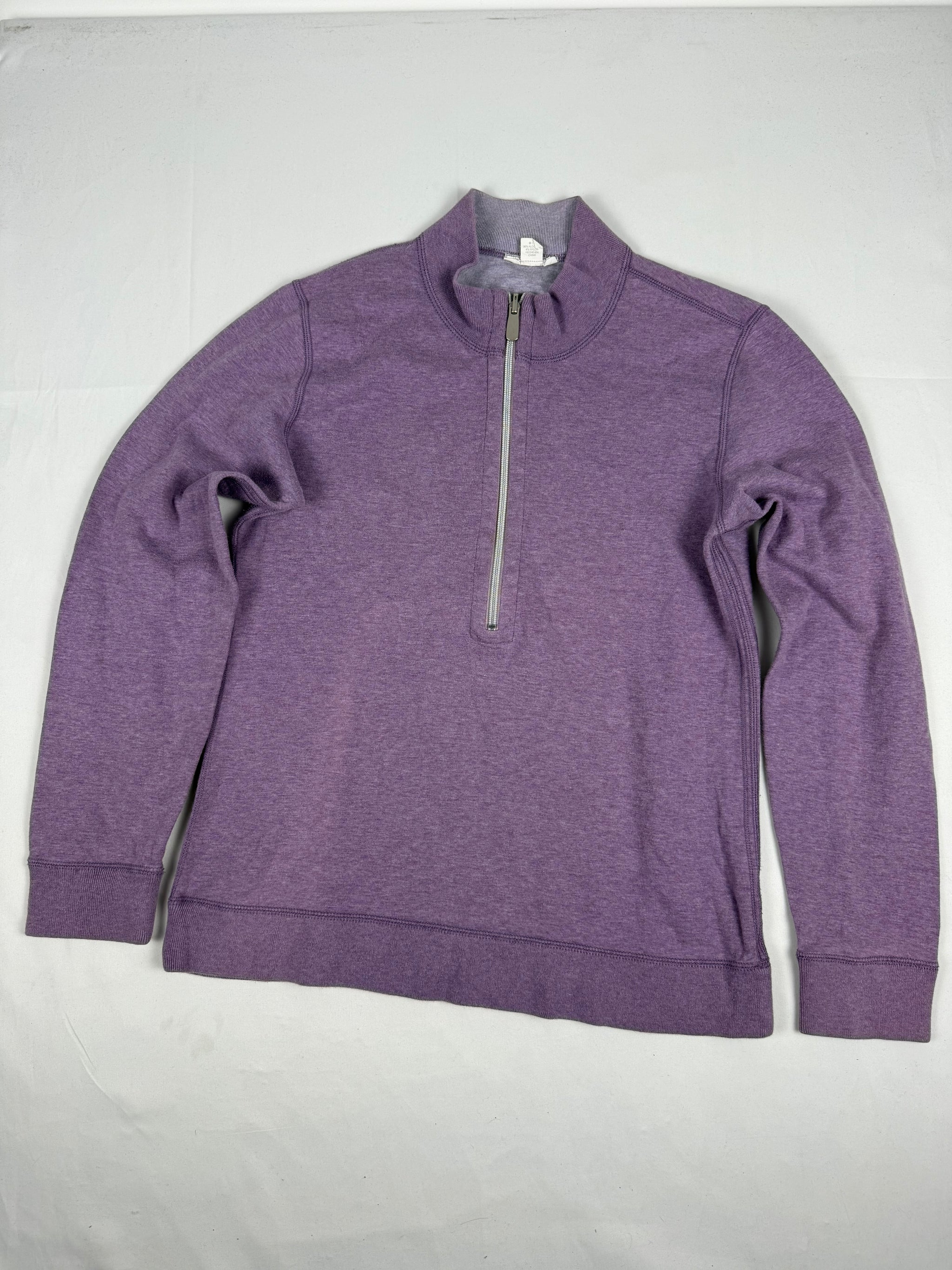 Lilac half zip cotton sweatshirt (M)