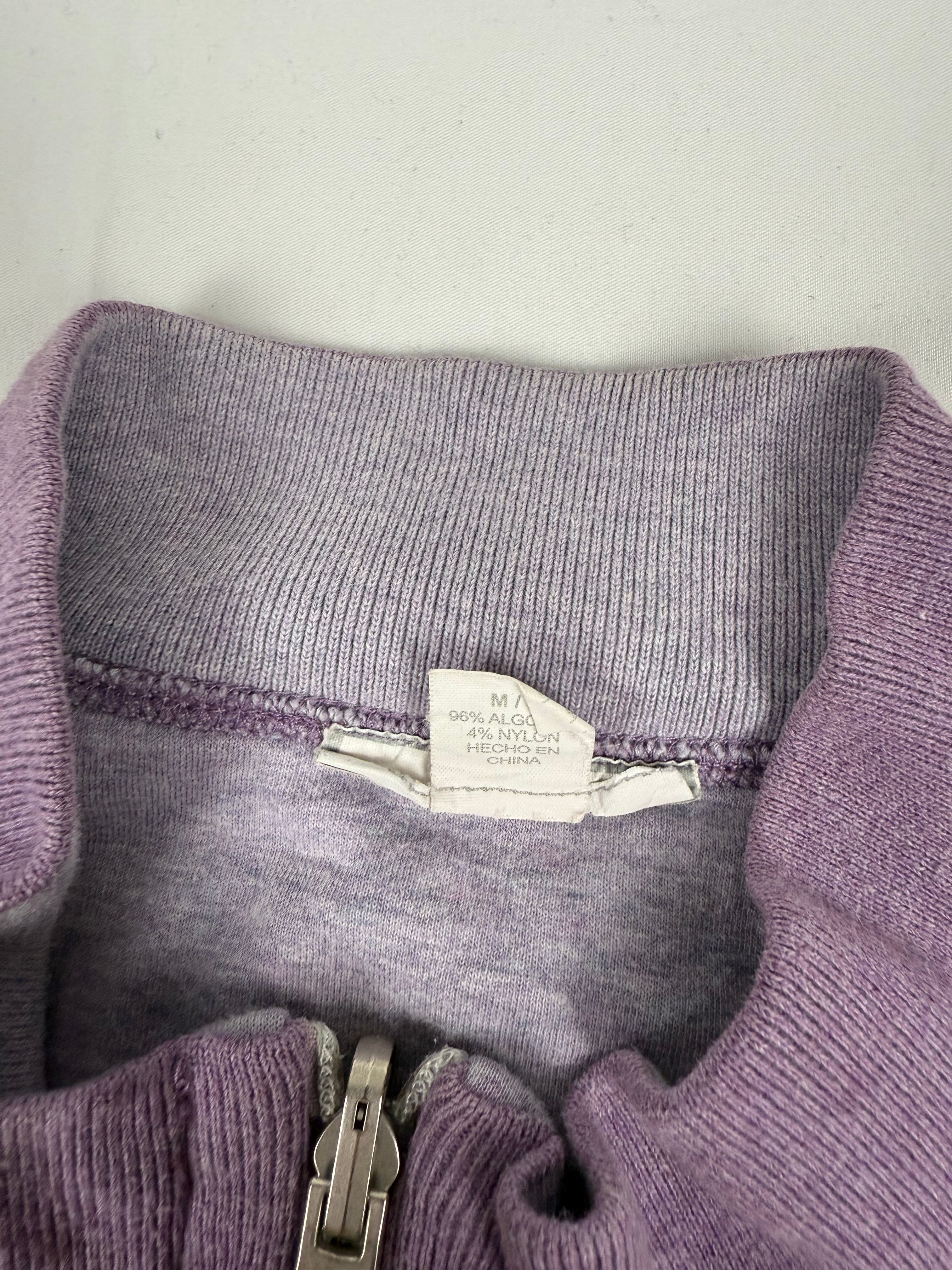 Lilac half zip cotton sweatshirt (M)