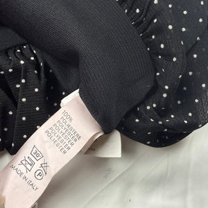 Black polka dots mini ballon dress (S)