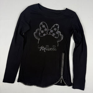 Black strass Minnie long sleeves top (XS)