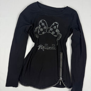 Black strass Minnie long sleeves top (XS)