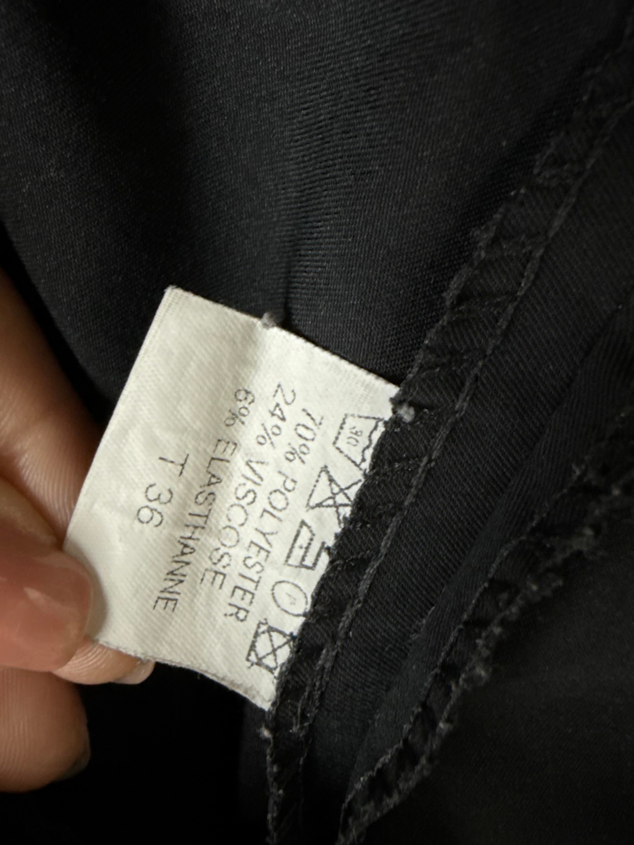 Black low waist office capri pants (S)