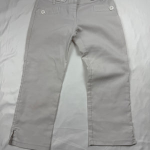 White low rise stretchy capri pants (S)