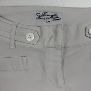 White low rise stretchy capri pants (S)