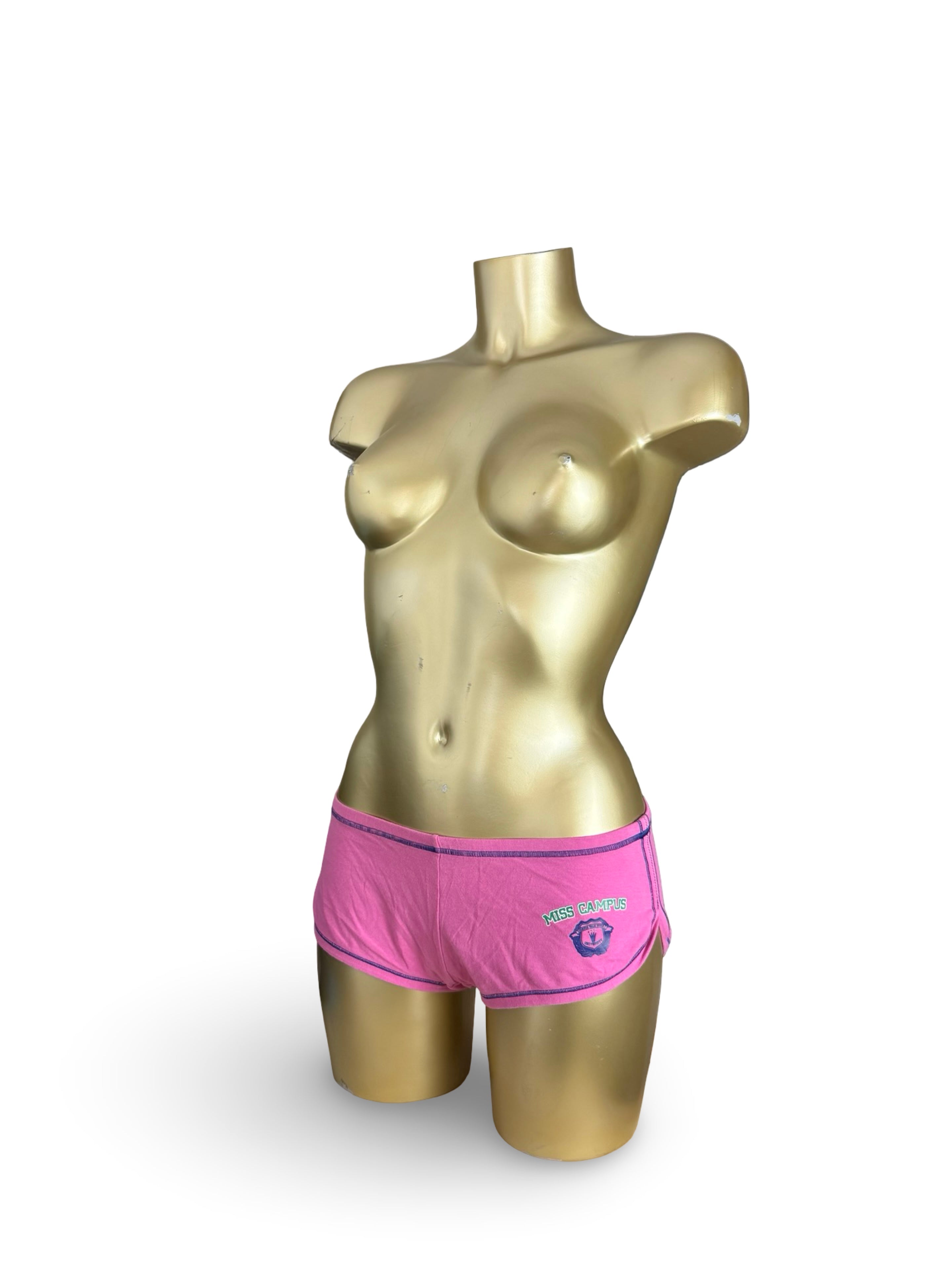 Pink stretchy low rise mini short (S)