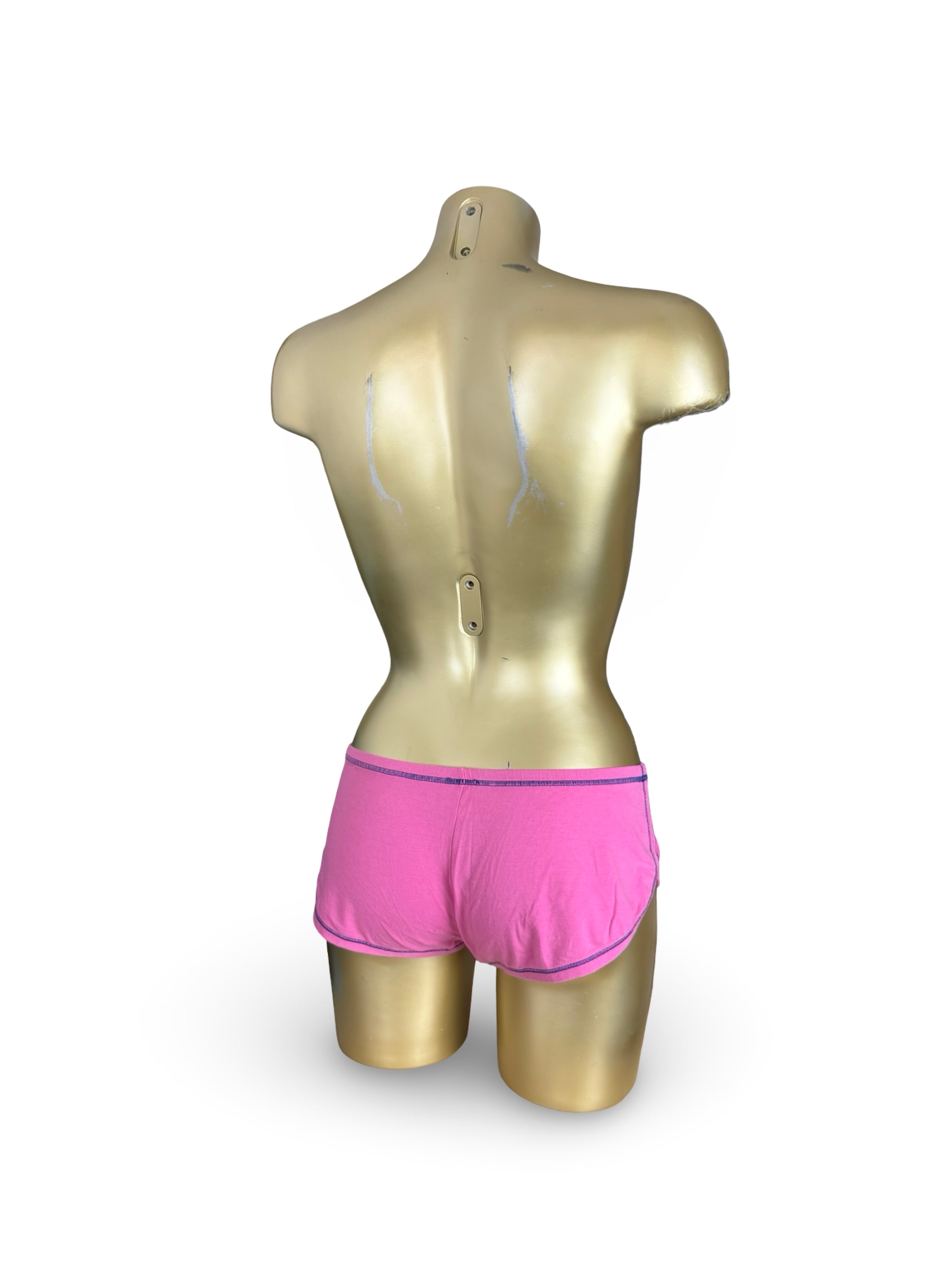Pink stretchy low rise mini short (S)