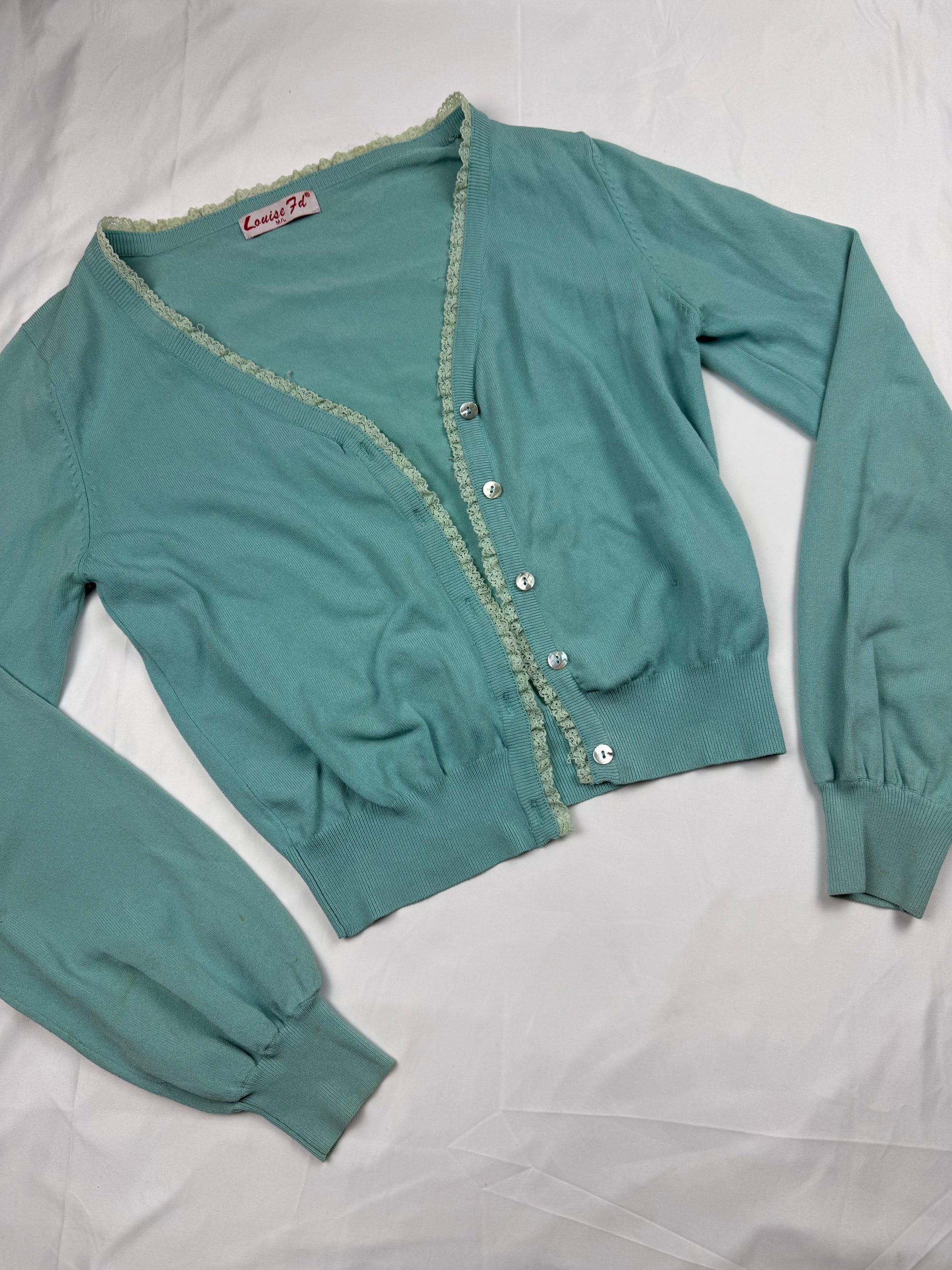 Blue cardigan jumper (S/M)