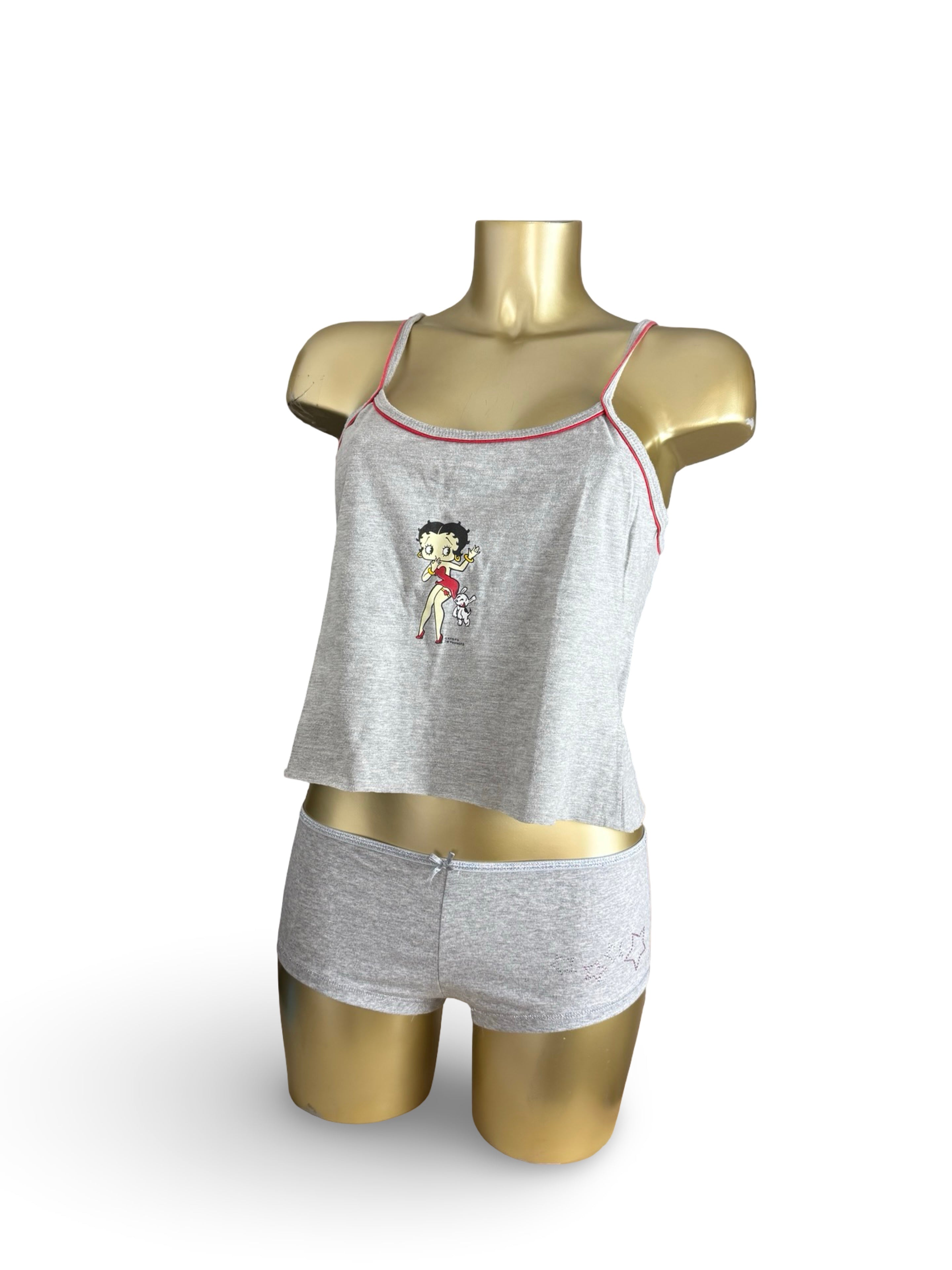 Grey cotton graphic top (XL)