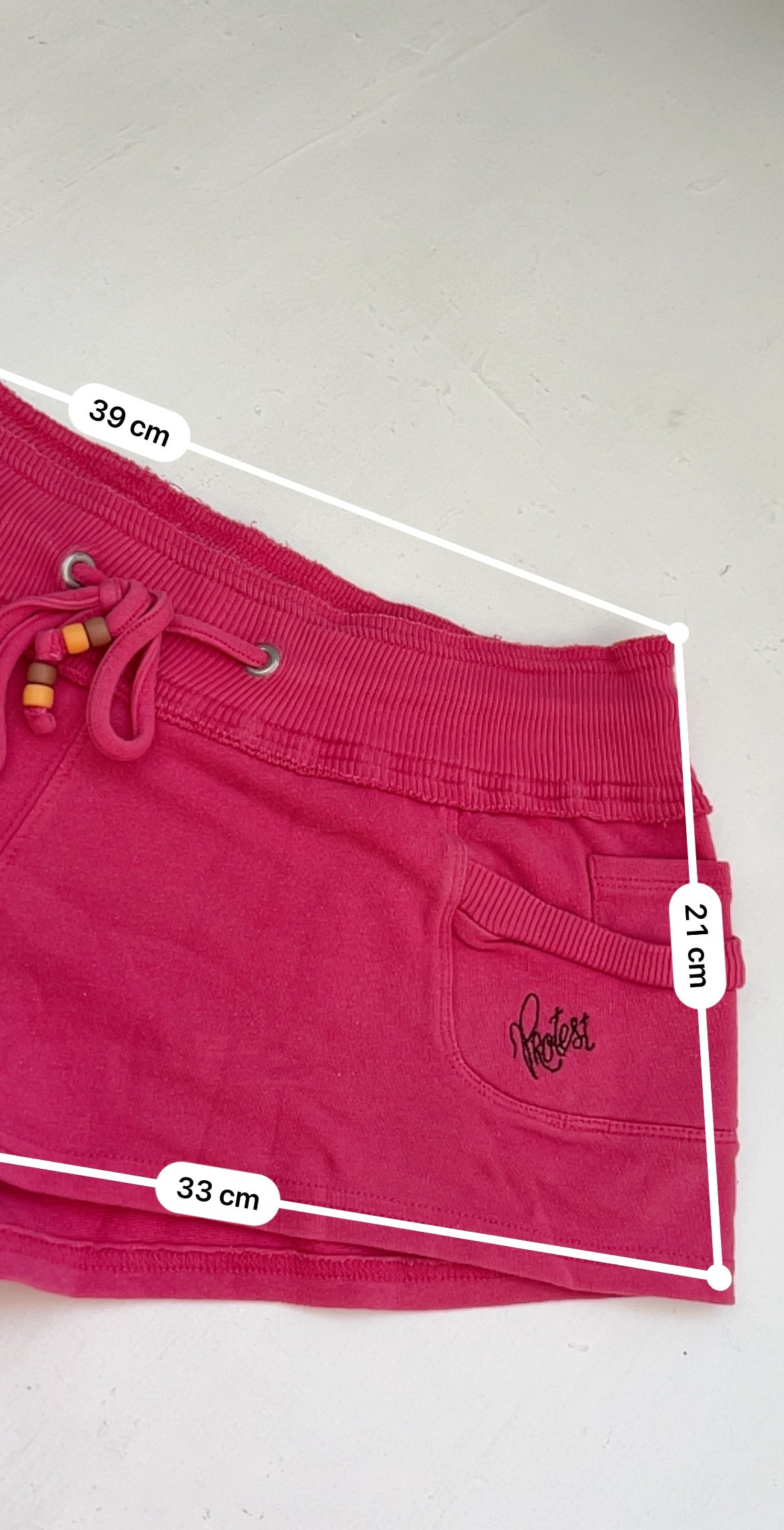 Pink cotton low rise mini short (M)
