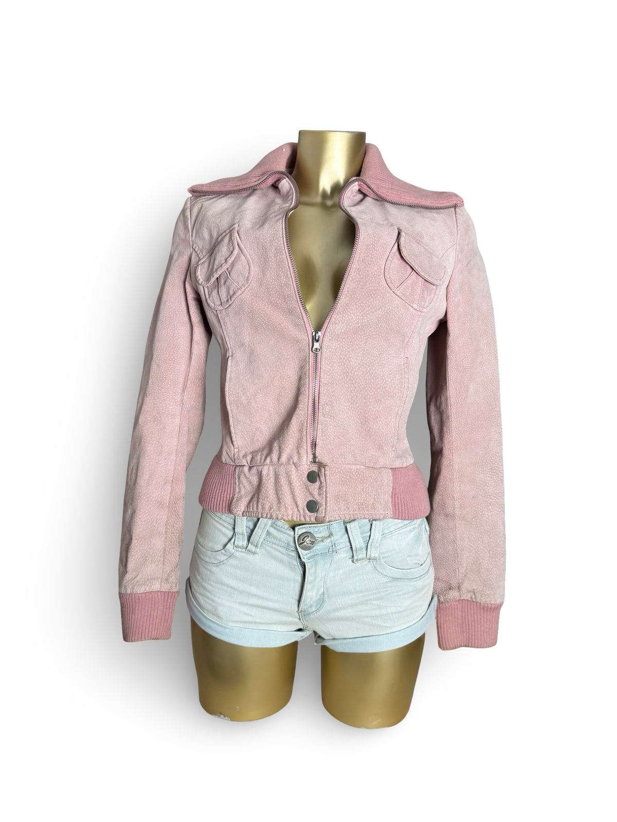 Veste ajustée 100 % coton kaki (L)