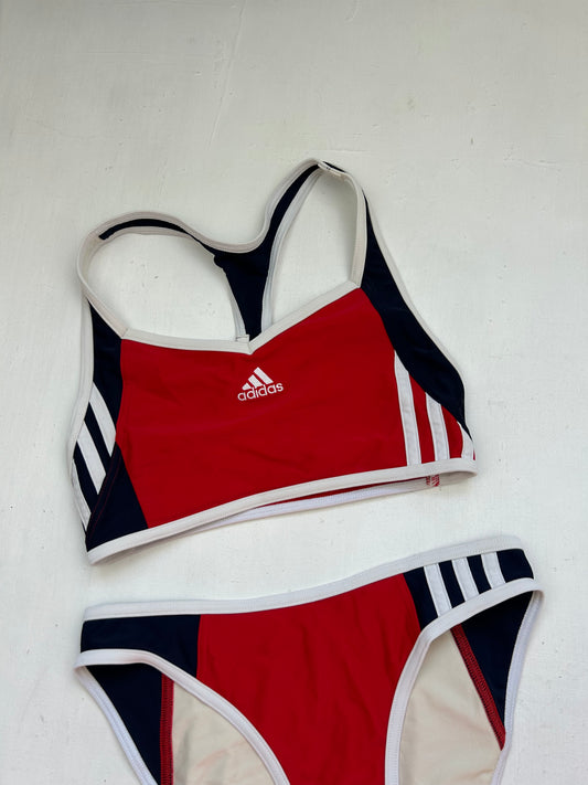 Red logo  low rise bikini set (S)