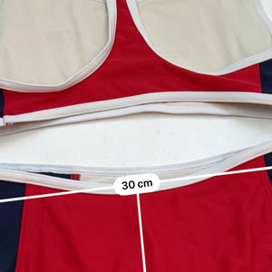 Red logo  low rise bikini set (S)