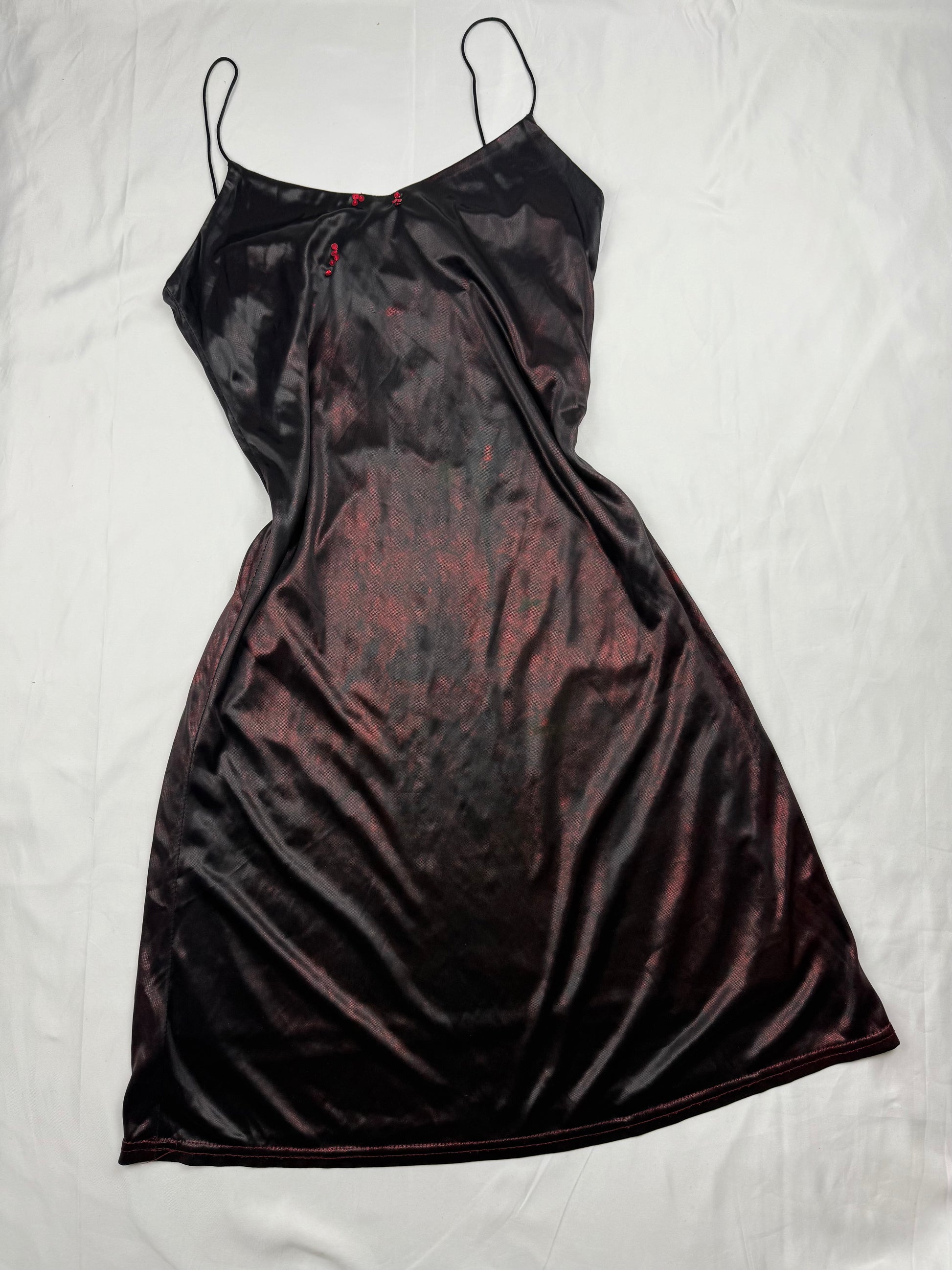 Red metallic mini dress (S/M)